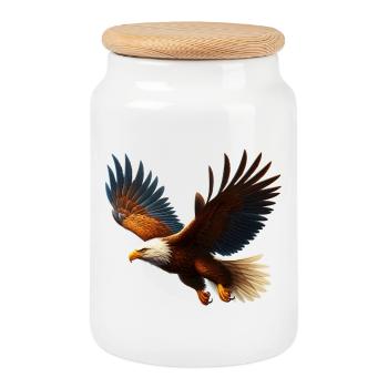 Adler - Keksdose mit Holzdeckel - Weiß - Vorne