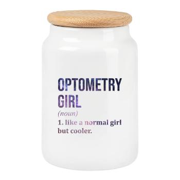 Optometry Optometry Optometry - Cookie Jar with Wooden Lid - white - Front