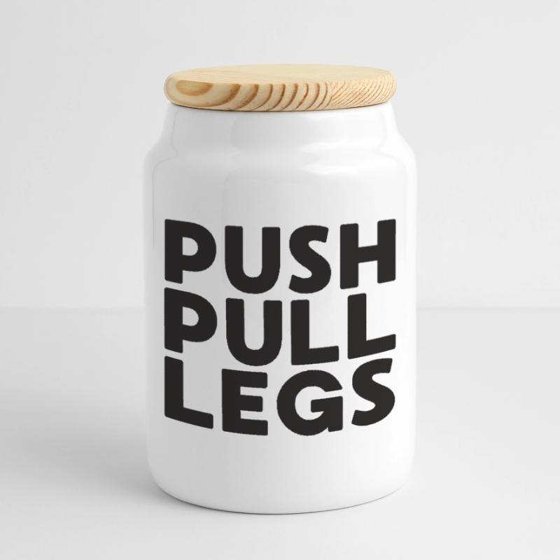 Push Pull Jambes Répéter Entraînementssplit Boîte à biscuits avec couvercle en bois