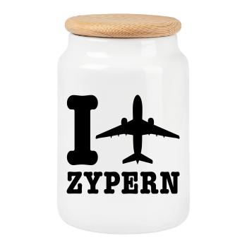 Vacances Chypre - Boîte à biscuits avec couvercle en bois - blanc - Devant