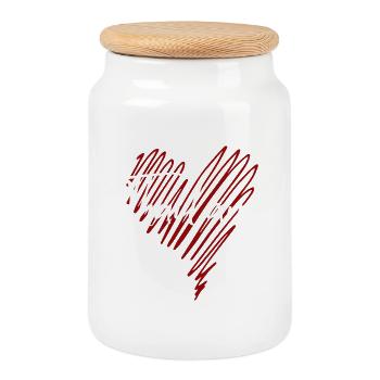 I love Thailand, proud Thai - Cookie Jar with Wooden Lid - white - Front