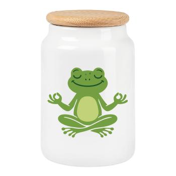 Affirmation de sensibilisation à la santé mentale - Boîte à biscuits avec couvercle en bois - blanc - Devant