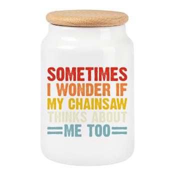 Cadeau de menuisier Ébéniste Menuisier - Boîte à biscuits avec couvercle en bois - blanc - Devant