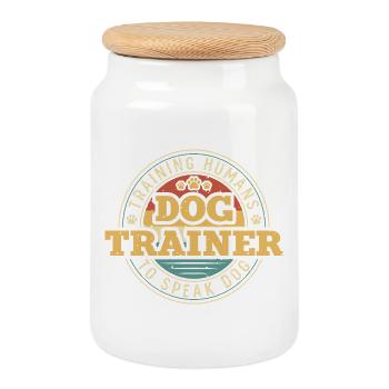 Dogs Dog Lover Dog Owner Gift - Cookie Jar with Wooden Lid - white - Front