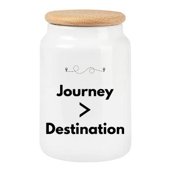 Chemise Journey > Destination Adventure - Boîte à biscuits avec couvercle en bois - blanc - Devant