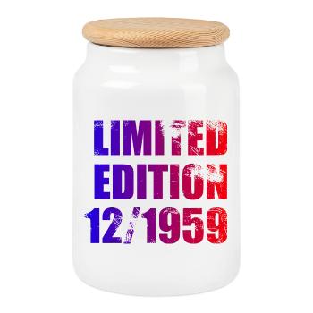 66e anniversaire Édition limitée 12/1959 - Boîte à biscuits avec couvercle en bois - blanc - Devant