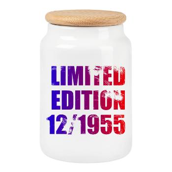 70e anniversaire Édition limitée 12/1955 - Boîte à biscuits avec couvercle en bois - blanc - Devant