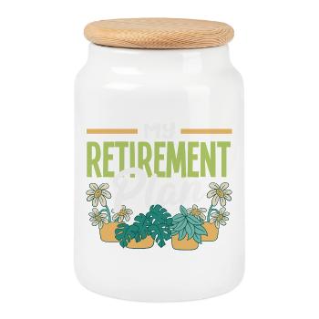 Cadeaux pour les jardins et les amoureux des plantes - Boîte à biscuits avec couvercle en bois - blanc - Devant