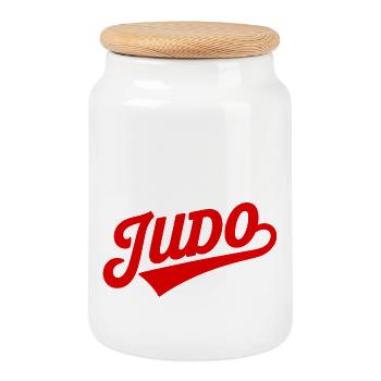 Ich kann nicht, ich habe Judo, Humor, Judoka. - Keksdose mit Holzdeckel - Weiß - Vorne