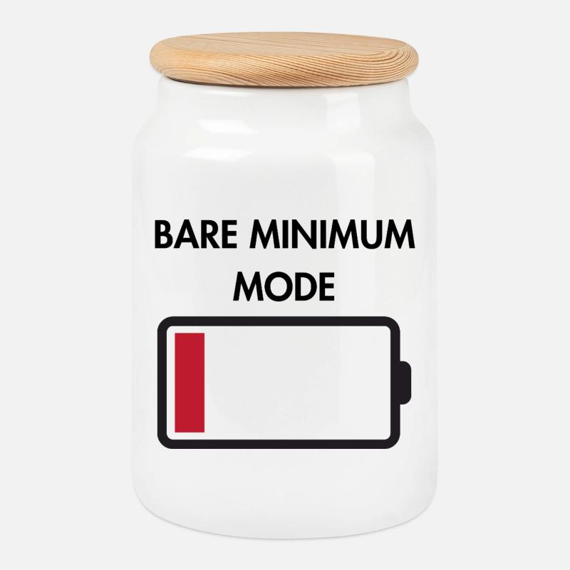 Bare minimum mode - Cookie Jar with Wooden Lid - white