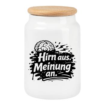 Brain from opinion on - Cookie Jar with Wooden Lid - white - Front