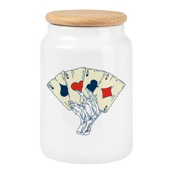The Deadly Game - Cookie Jar with Wooden Lid - white - Front