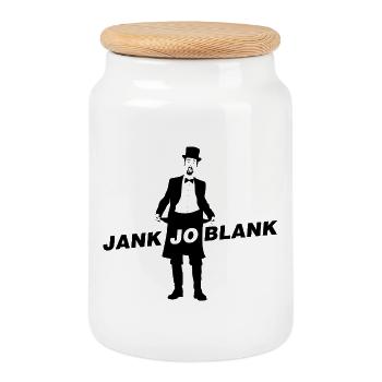 JANK JO BLANK - Cookie Jar with Wooden Lid - white - Front
