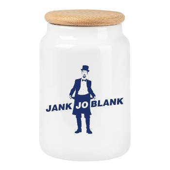 JANK JO BLANK - Cookie Jar with Wooden Lid - white - Front