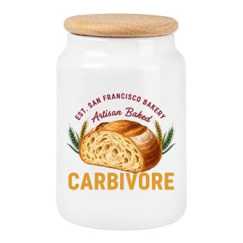 Sauerteigbrot Backkarbivore San Francisco - Keksdose mit Holzdeckel - Weiß - Vorne