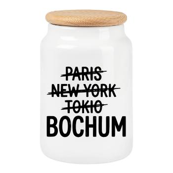 Bochum, Ruhrpott, Ruhrgebiet City Shirt - Keksdose mit Holzdeckel - Weiß - Vorne