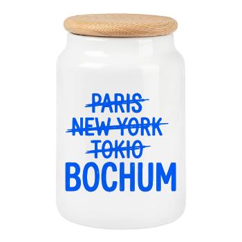 Bochum, Ruhrpott, Ruhrgebiet City Hoodie, tasse - Keksdose mit Holzdeckel - Weiß - Vorne