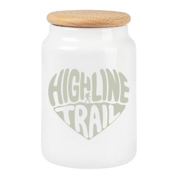 Cœur du sentier Highline - Boîte à biscuits avec couvercle en bois - blanc - Devant