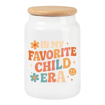 Dans l’humour de My Favorite Child Era Daughter Families - Boîte à biscuits avec couvercle en bois - blanc - Devant