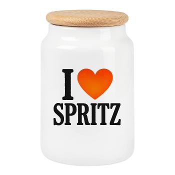 J’adore Spritz - Boîte à biscuits avec couvercle en bois - blanc - Devant