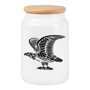 Tattoo Adler mit großen Flügeln. - Keksdose mit Holzdeckel - Weiß - Vorne
