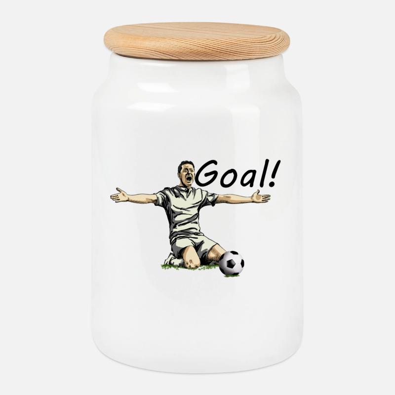 Goal - Keksdose mit Holzdeckel - Weiß