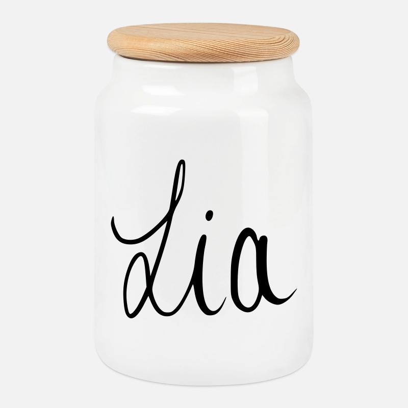Lia - Keksdose mit Holzdeckel - Weiß
