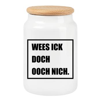 Wees Ick doch Ooch nich - Berlinern Lustig - Keksdose mit Holzdeckel - Weiß - Vorne
