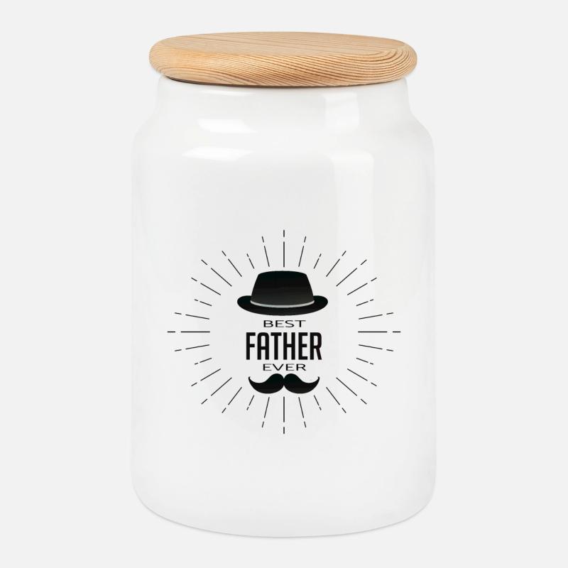 Bester Vater aller Zeiten - Keksdose mit Holzdeckel - Weiß