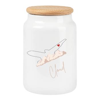 We Just Hit A Milestone - Cookie Jar with Wooden Lid - white - Front