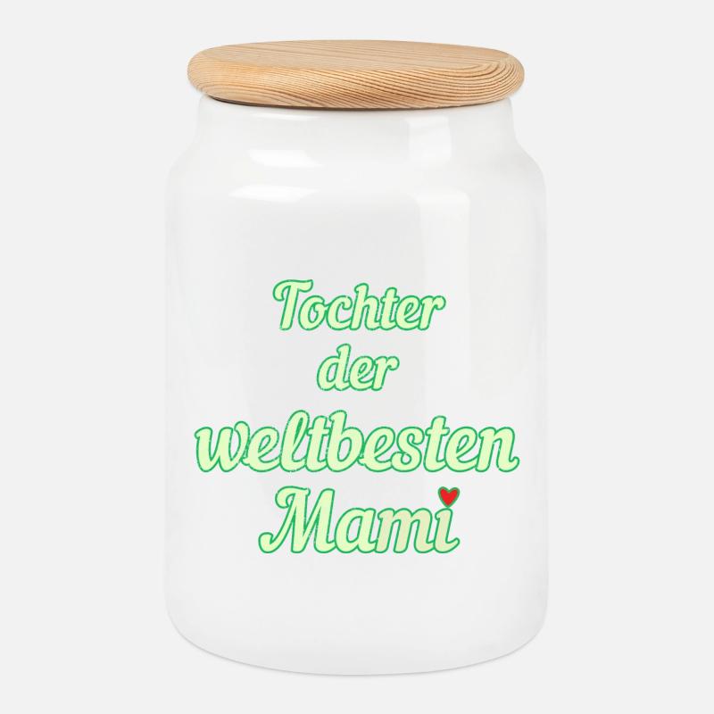 Weltbeste Mami - Keksdose mit Holzdeckel - Weiß