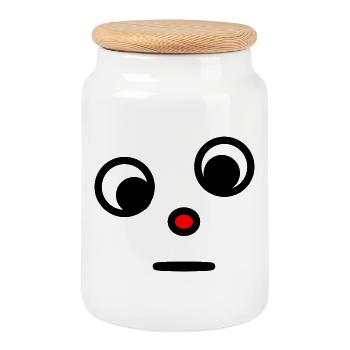 HUMOUR. CITATION. MESSAGE. RETRAITE. ANNIVERSAIRE. - Boîte à biscuits avec couvercle en bois - blanc - Devant