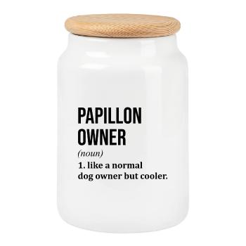 Papillon - Keksdose mit Holzdeckel - Weiß - Vorne