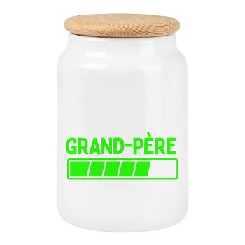 Futur grand-père - Boîte à biscuits avec couvercle en bois - blanc - Devant