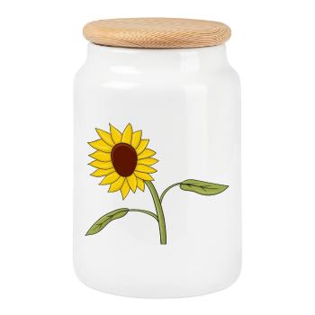 Bekleidung und Accessoires für die ganze Familie mit Girasol - Keksdose mit Holzdeckel - Weiß - Vorne
