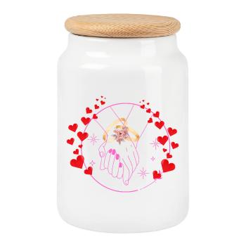 Maries, éternellement Nous - Boîte à biscuits avec couvercle en bois - blanc - Devant