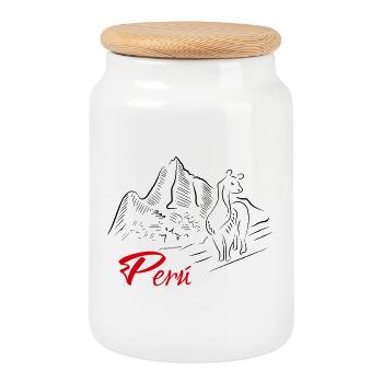 Machu Picchu - Pérou - Boîte à biscuits avec couvercle en bois - blanc - Devant