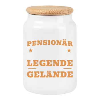 Retraité 2026 - Collègue retraité - Boîte à biscuits avec couvercle en bois - blanc - Devant