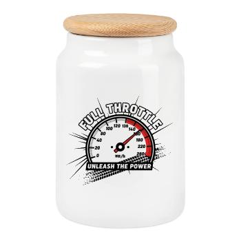 Full Throttle: Unleash The Power - Keksdose mit Holzdeckel - Weiß - Vorne