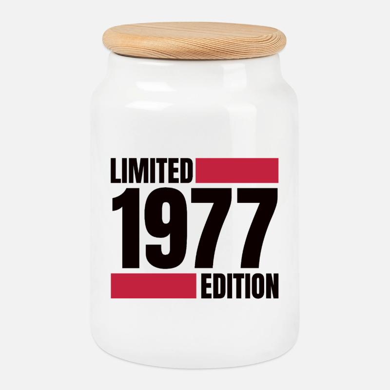 Limited Edition 1977 – Original seit ’77 - Keksdose mit Holzdeckel - Weiß