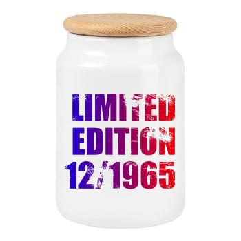 60e anniversaire Edition Limitée 12/1965 - Boîte à biscuits avec couvercle en bois - blanc - Devant