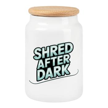 Shred after midnight - Cookie Jar with Wooden Lid - white - Front
