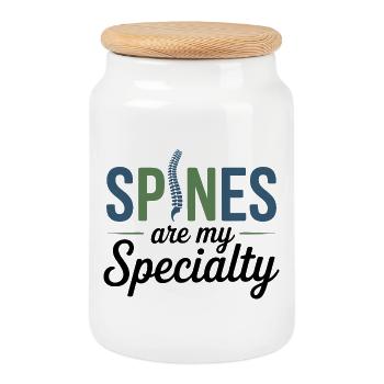 Die Entscheidungen für Chiropraktiker-Snaps sind meine Spezialität - Keksdose mit Holzdeckel - Weiß - Vorne
