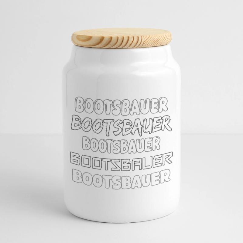 Constructeurs de bateaux Boîte à biscuits avec couvercle en bois