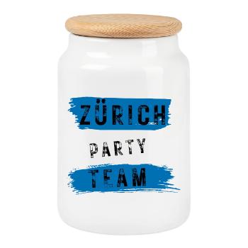 Équipe du Parti de Zurich - Boîte à biscuits avec couvercle en bois - blanc - Devant
