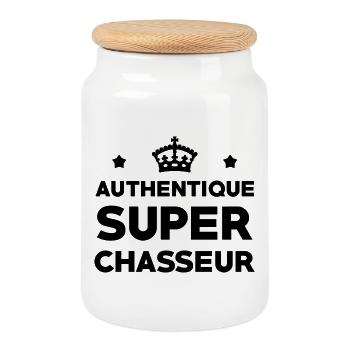 Authentischer Super Hunter - Keksdose mit Holzdeckel - Weiß - Vorne