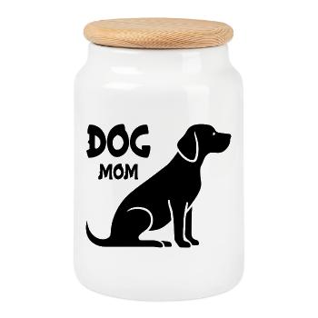 Labrador Mom - Keksdose mit Holzdeckel - Weiß - Vorne