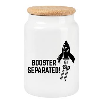 Booster Separated! (Abitur / Abi / Abiturient / B) - Keksdose mit Holzdeckel - Weiß - Vorne