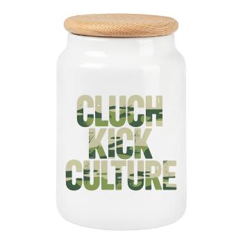 Maillot Clutch Kick pour les fans de JDM Drift - Boîte à biscuits avec couvercle en bois - blanc - Devant