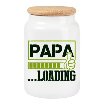 papa_loading- - Keksdose mit Holzdeckel - Weiß - Vorne